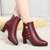 Modă Nou Toamnă Iarnă Piele Moale Strasuri Bumbac Pantofi Femeie Modă Vârf Ascuțit Elegant Confortabil Cizme cu Toc Înalt