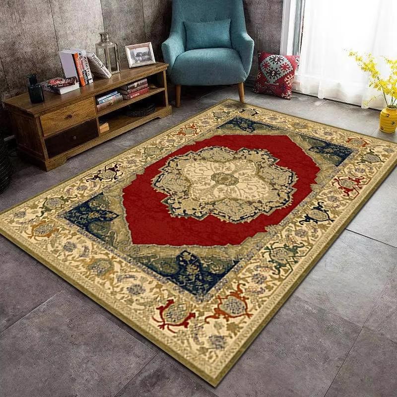 American Retro Persian Bohemia Carpet Large Area Non-Slip Living Room Bedroom Study Cloakroom Floor Mat Home Decoration