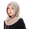Sac Taske Women's Knit Balaclava Neck Warmer/Scarf with Hood for Cold Weather (Cable Knit Khaki)