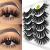 Handmade Fluffy Wispy Flared 3D Faux Mink Hair Crisscross False Eyelashes Eye Lash Extension