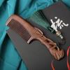 Natural Sandalwood Combs Solid Wood Carving Comb Anti-Static Beard Comb Handicraft Hair Styling New Year Valentine's Day Gift