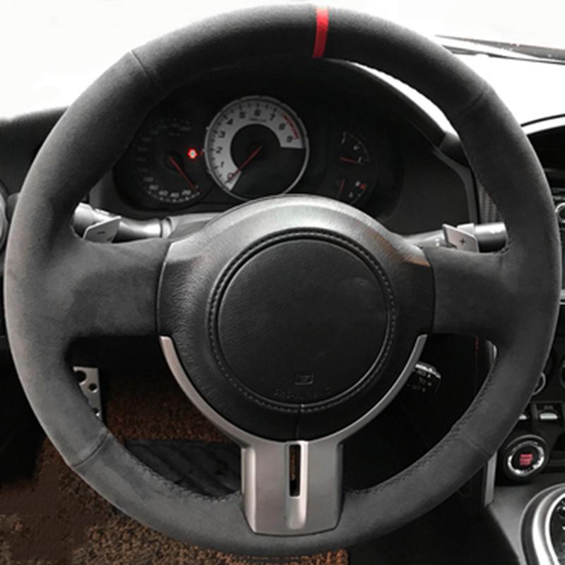 Customized Car Steering Wheel Cover Anti-Slip Suede Original Steering Wheel Braid For Toyota 86(GT86) Subaru BRZ Scion FR-S