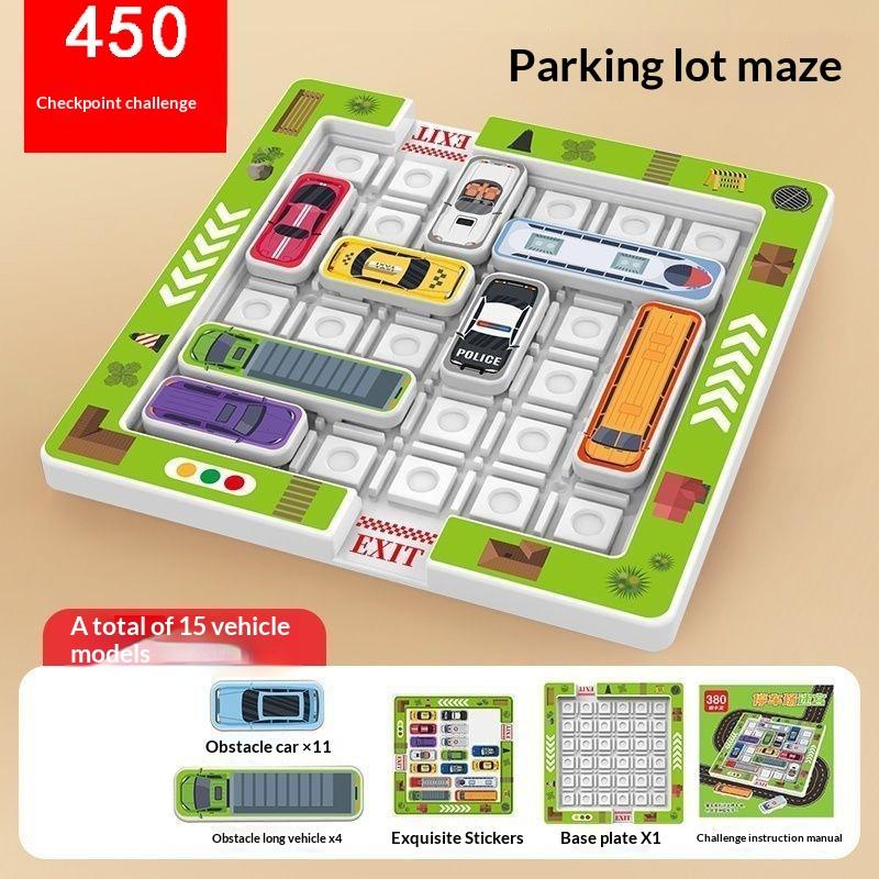 1set Magnetic Parking Puzzle Traffic Jam Game for Kids Educational Logic Thinking Toy Number Sliding Puzzle Brain Teaser Gift