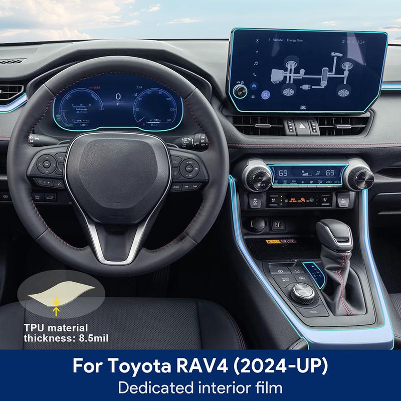 Dla TOYOTA RAV4 2024 2025 Samochodowe Wnętrze Konsola Środkowa Przezroczysta Folia Ochronna TPU Odporna na Zarysowania Folia Naprawcza Akcesoria Refit