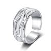 Irregular Tin Paper Volcano Lava Ring Female Finger Accessories Opening 925 Sterling Silver Ring Women Jewelry Simple Cool Gift