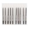 10Pcs Metric Taper Plug Tap Set Manual Straight Grooves Carbon Steel Tool M2 Thread