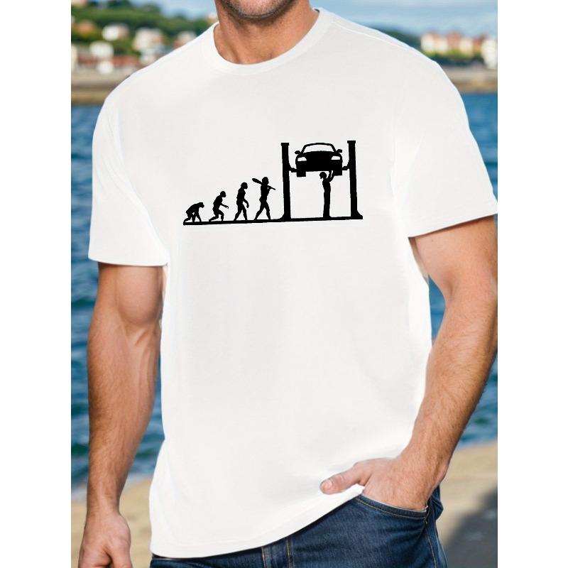 Evolution of Auto Mechanics Men's Short Sleeve T-shirt Summer T-shirt Top