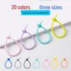 Colorful Silicone Tadpole Cable Tie: DIY Keychain, Trendy Toy, Bag Strap & Lanyard Winder