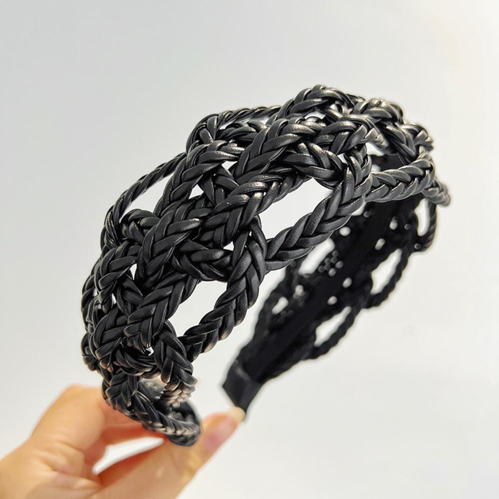 Headwear Braid Headband Solid Color Weave Style Hair Hoop Hair Styling Accessory