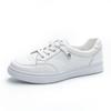 2.5CM Fashionable Korean Style Women's Casual Shoes Spring Autumn Season Pure Color Genuine Leather Lined Slip-On Sneakers