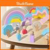 Childrens Wooden Rainbow Block Set For Early Education Color Recognition And Creative Play