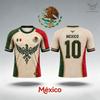 Herr 2026 Mexikansk flaggtryck Tröja Aztekiskt mönster Snabbtorkande Andningsbar Fotbolls-T-shirt Casual Träning Kortärmad T-shirt