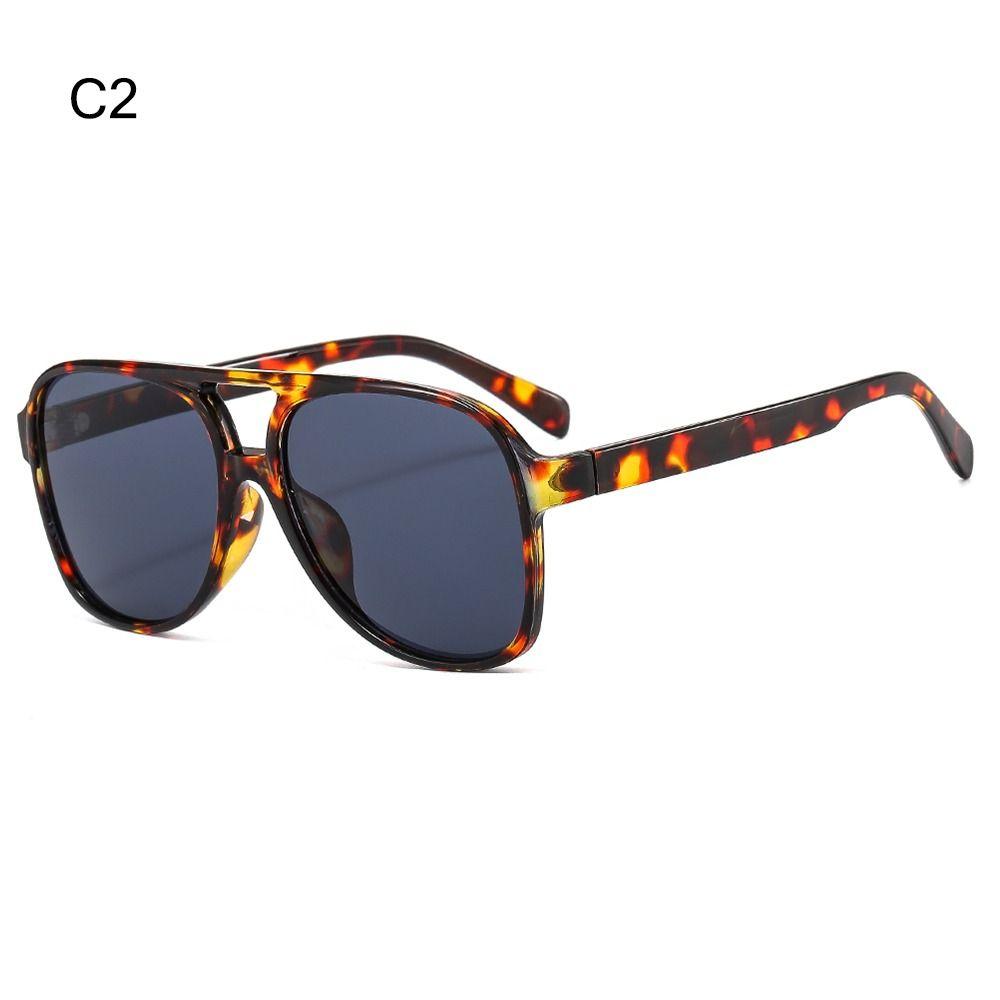 Retro Double Bridge Oversized Pilot Sunglasses Uv400 Protection Classic 70S Sun Glasses Yellow Driving Eyewear For Women & Men