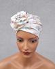 Classic Mussa 461 Cotton Muslin Turban with Rose Comfort and Style