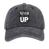 Never Give Up Motivational Graphic Washed Dad Hat Unisex Adjustable Baseball Cap