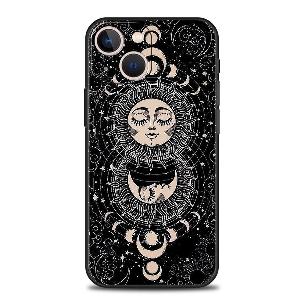 Funny Sun Moon Angel Eyes Luxury Phone Case For IPhone 18 11 14 15 Pro MAX 12 13 Mini 7 8 Plus X XR XS SE Shockproof Cover Funda