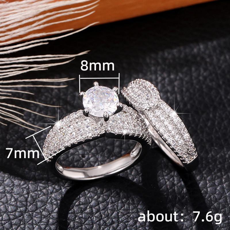 Luxury Ring Fashion Rings Jewelry Two-piece Ring Set for Women