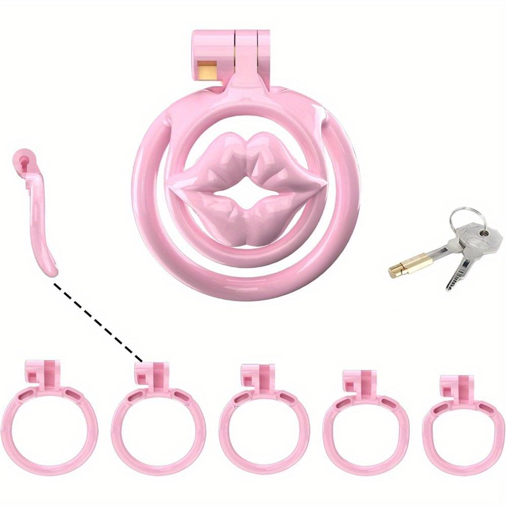 Chastity Cage for Men Pink Chastity Devices Lock Design Small Chastity Male Penis Cock Toys for Couples Sex