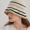 Slowslowly No.178 / Stripe Crochet Bucket Hat _ Beige