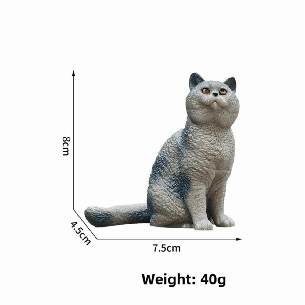 Mini Cat Model Figures Pastoral Cat Animal Model New Simulation Dog Ornament Gifts