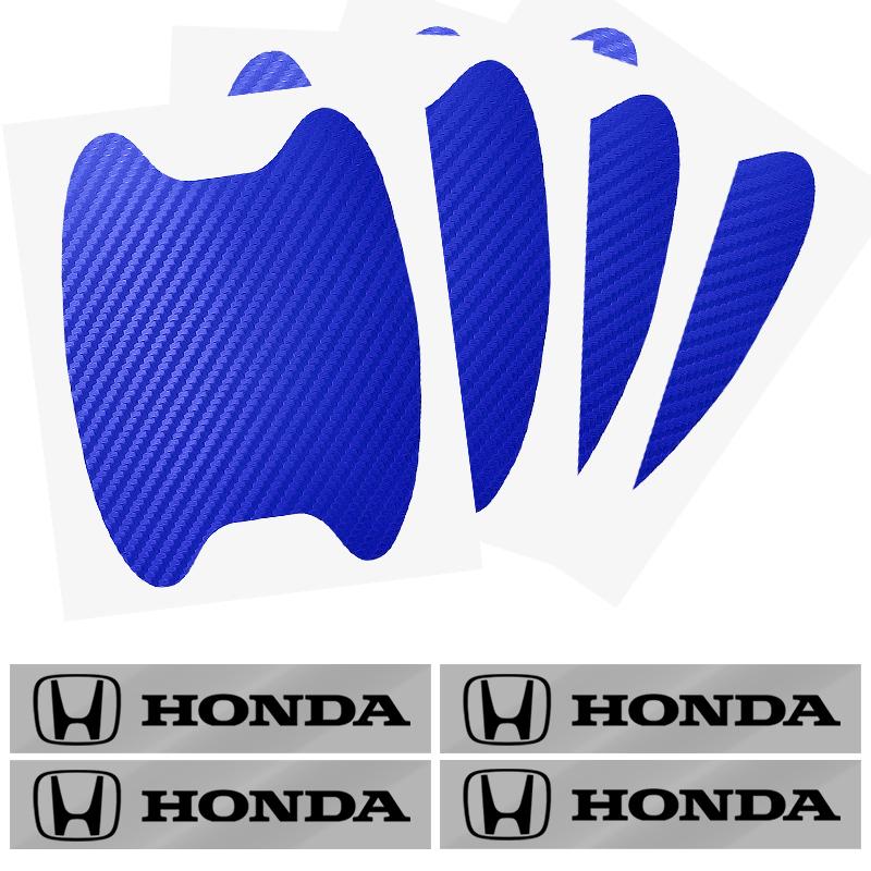 Car Door Sticker Carbon Fiber Scratches Auto Handle Protection Film For Honda Fit Mugen Insight Type S R VTEC Modulo Vezel SiPilot Fit XRV CRV HRV Dio