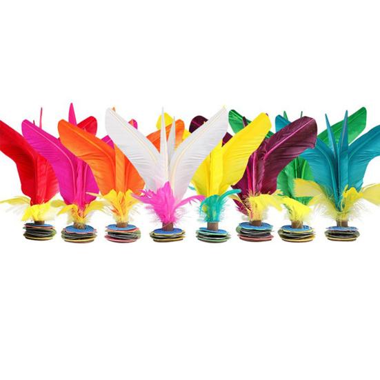 Kick-resistant Funny Multi-color Chinese Shuttlecock for Outdoor Recreation