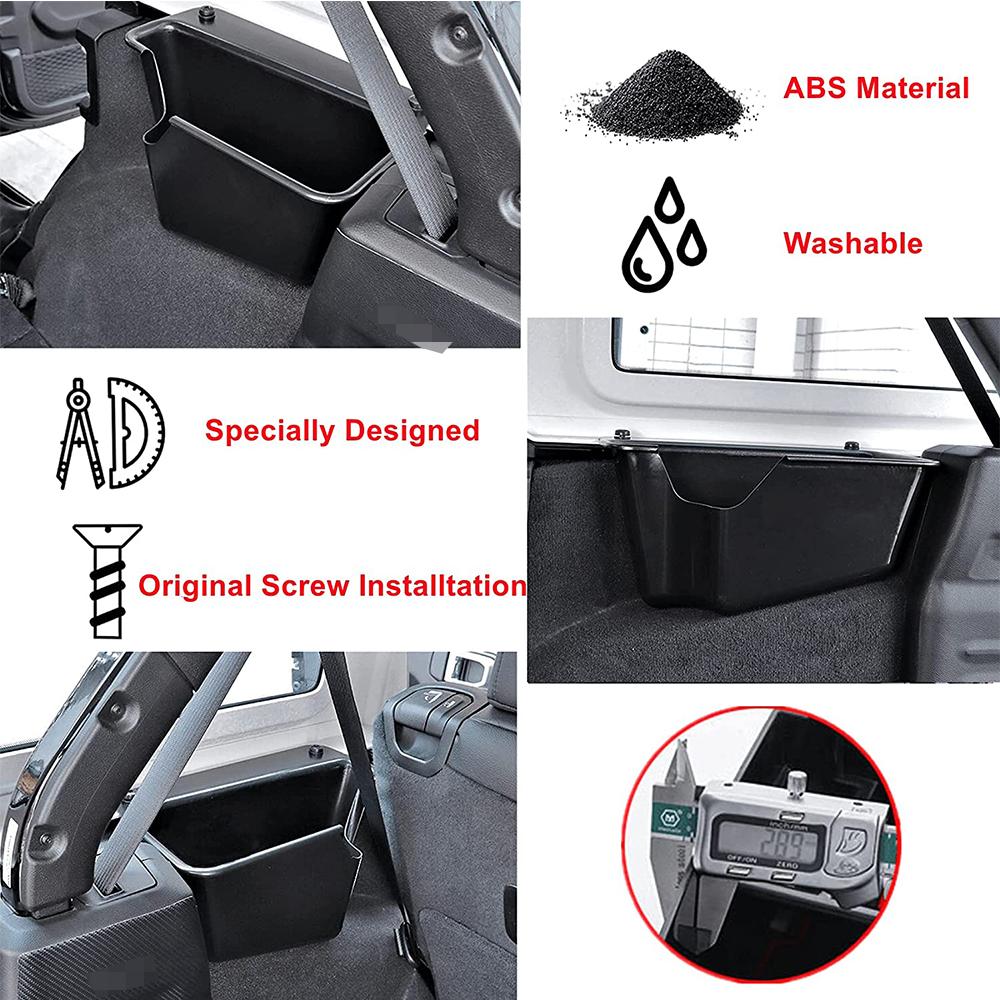 1 Paio Scatola di Espansione Per Jeep Wrangler JK 2007-2017 JL 2018+ Organizzatore Bagagliaio Posteriore Accessori Interni Scatola Portaoggetti per Camion