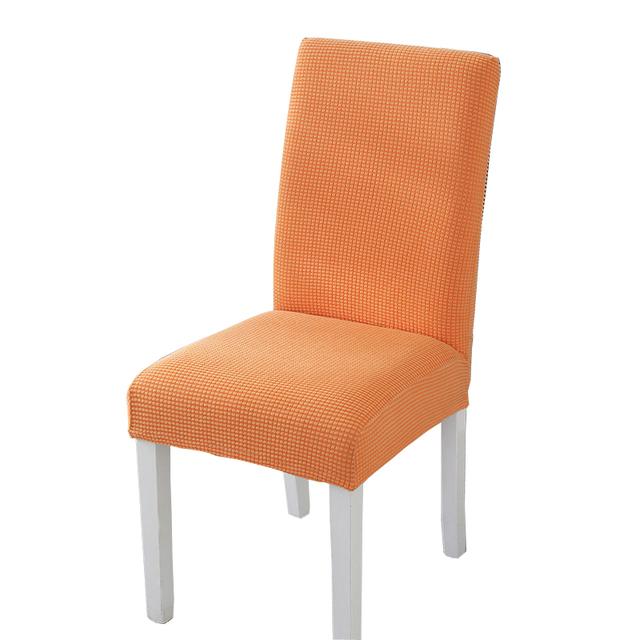 Solid Jacquard Chair Covers Stretch For Wedding Dining Room Office Banquet Housse De Chaise Chair Cover