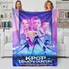 Vânători de Demoni K-Pop Pătură Anime Ultra Moale Plus Pătură Pentru Fete Băieți Toate Sezoanele Cadou Pentru Pat Canapea Birou Călătorie de Camping
