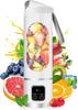 USB Rechargeable Portable Juicer Mini Blender with 12-Blades, Digital Display, Three Modes, Easy-to-Clean, Ideal for Smoothies & Fresh Juice
