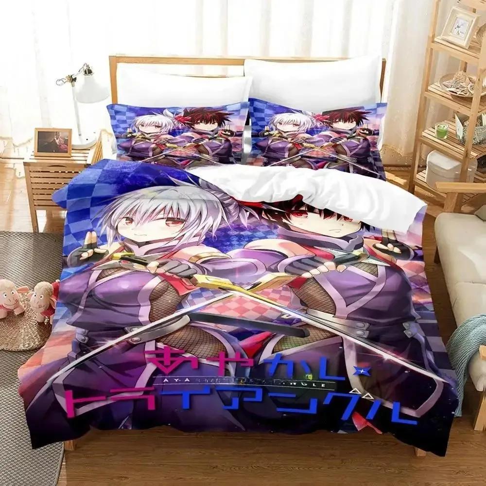 Ayakashi Triangle Beding Set Single Twin Ful Quen King-Sized Dimensionsd Dimensions Bed Linen Set Adult People Kid Bedrom Duvet Cover Sets Anime Bed