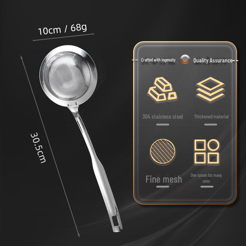304 Stainless Steel Oil Skimmer & Foam Separator Spoon