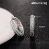 Huitan  Color CZ Hoop Earrings for Women Timeless Style Simple Ear Accessories for Teens Minimalist Gift Classic Jewelry