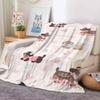 CUTE Dachshund Litchi FUNDA Blanket Warm And Soft Suitable For Bedroom Living Room Sofa Bed Office Travel Camping