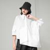 Nouvelle Chemise Asymétrique à Manches Trois-Quarts pour Femme - Style Printemps/Été Hong Kong