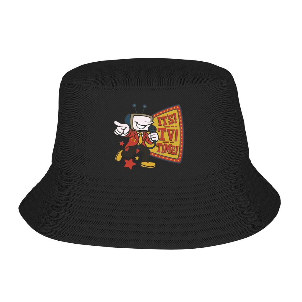 Unisex Bucket Hats Its TV Time Spring Headwear Camping Fishing Caps Tenna Deltarune Panamka Birthday Gifts