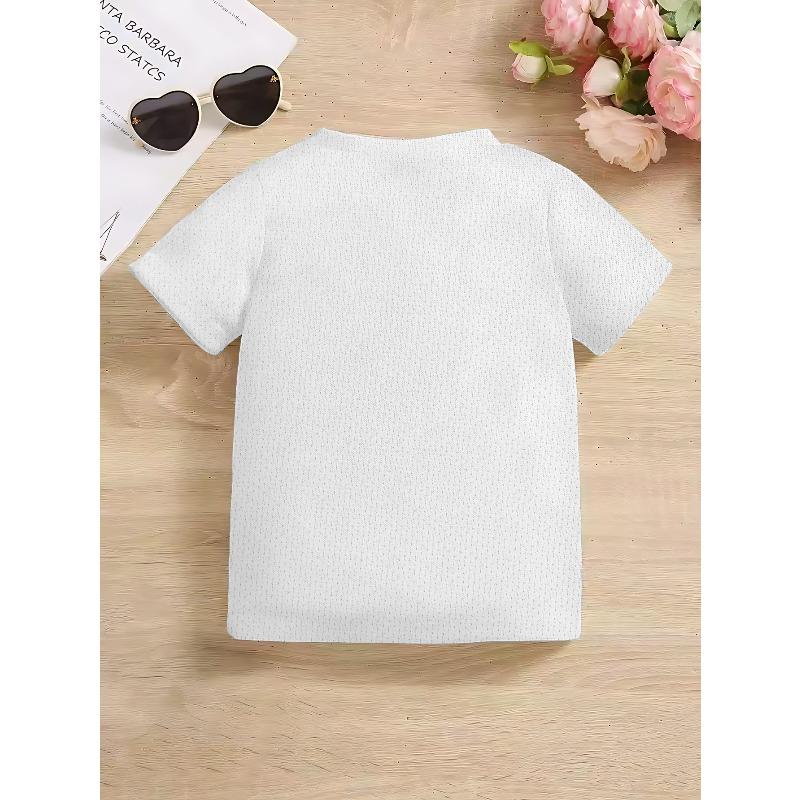 Men's Short Sleeve T-Shirt with Number 67 Print - Round Neck Summer Casual Attire Top, Machine Washable Casual Outfits for Men's Basic Wardrobe Staple