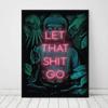 Funny Bathroom Sign Canvas Prints And Poster Quote Bathroom Art for Female Painting Wall Picture Bathroom Decor