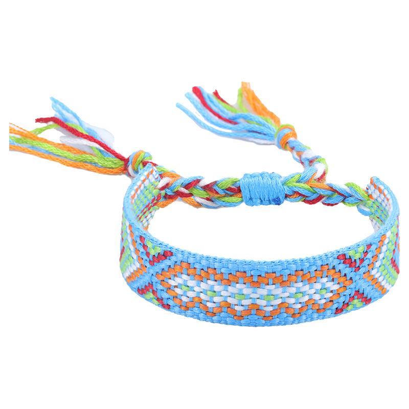 Handgemaakte gevlochten armband kleurrijke kwast gelukkige vriendschap handtouw fabrieksvoorraad