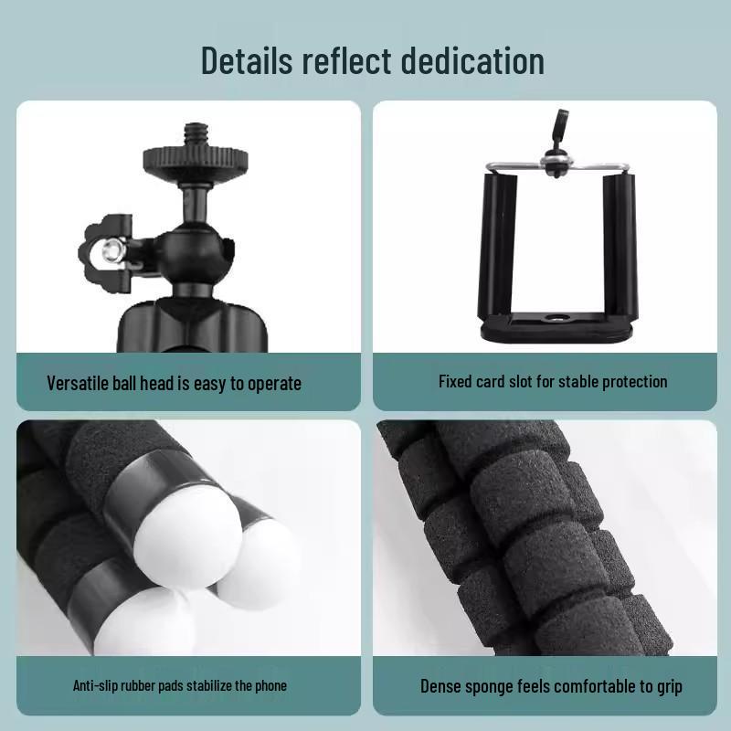Octopus Multifunctional Phone Holder & Tripod Stand for Desktop or Outdoor Photography
