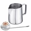 Melkkannetje - emsmil - 350 ml - roestvrij staal - zilverkleurig - latte art pen