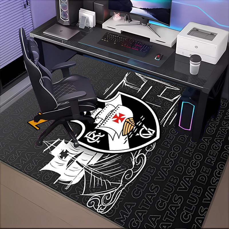 Custom Name Vasco Da Gama Crest Rug Game Carpet, Floor Mat for Bedroom Living Room Entryway Rug, Home Decor Idea Gift for Christmas Birthday