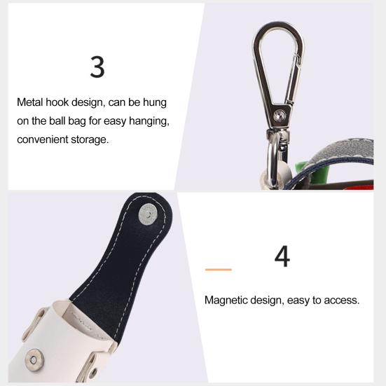 Mini marsupio per palline da golf, portatile, in similpelle, porta tee da golf, custodia per palline, accessori da golf per golfisti, uomini e donne