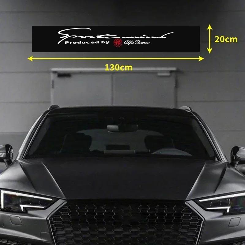 1PC Car Windscreen Window Sticker For Alfa Romeo Giulia Stelvio Giulietta 156 159 147 Mito Tonale Brera Disco Auto Accessories