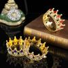 European and American Baroque Full Circle Crown Headwear Rhinestone Alloy Crown Hair Accessory