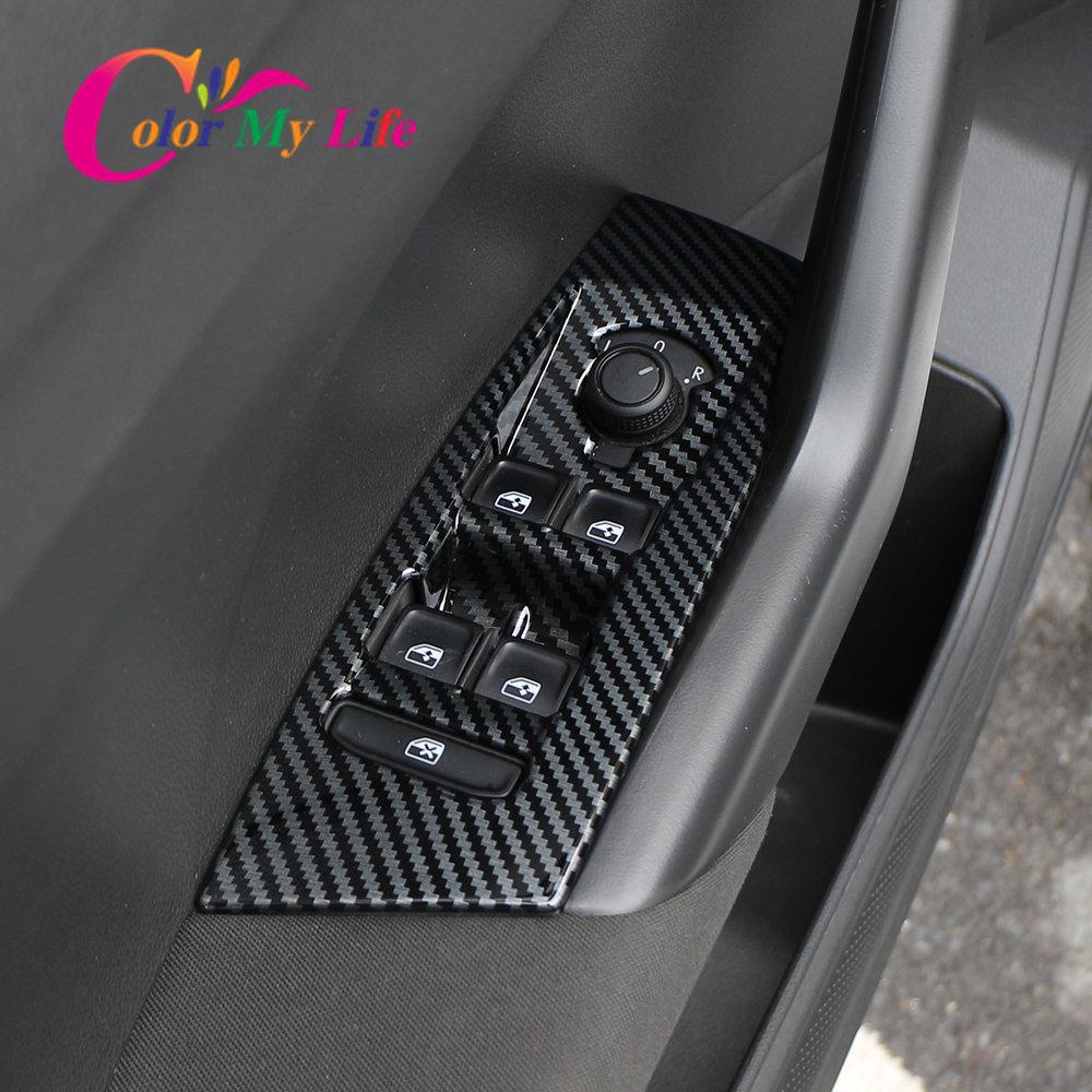 4 sztuk/zestaw dla volkswagena VW t-cross Tcross 2018-2023 ABS ozdobna ramka sterowanie regulatorem okna