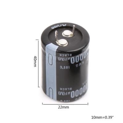 Condensatori elettrolitici radiali in alluminio 2 pezzi 10000uF 35V 25x40mm