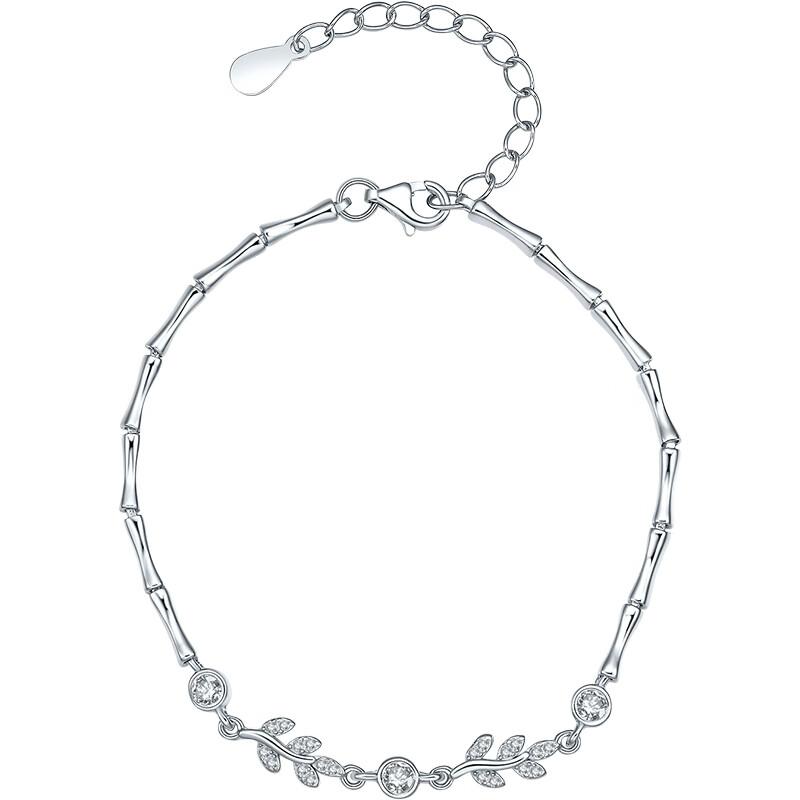ZLF Chain Bracelet, Silver Fashionable Wrist Accessories, 16+3cm