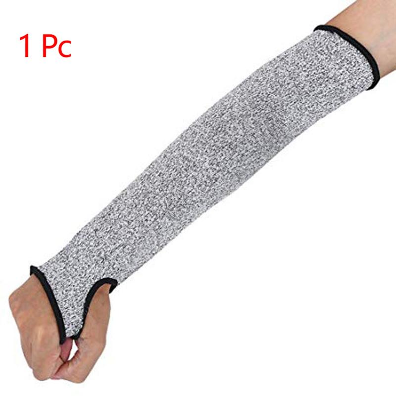1Pc Level 5 Hppe Cut Resistant Anti-Puncture Work Protection Arm Sleeve Cover Cut-Resistant Arm Sleeve For Men Women