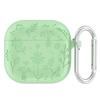 For Apple Airpods 4  Silicone Soft Earphone Case Protective Cover with Carabiner 3D Flower Protective Cover Earphone Accessories